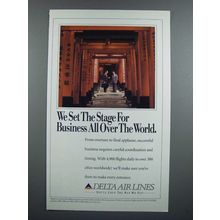 1991 Delta Airlines Ad - We Set The Stage for Business