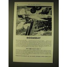 1935 World Peaceways Ad - Doomsday