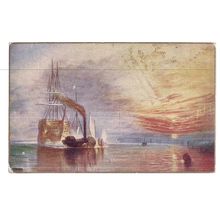 THE FIGHTING "TEMERAIRE" by J M W Turner anique postcard National Gallery =