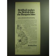 1974 BritRail Pass Ad - BritRail makes the British Isles the Bargain Isles