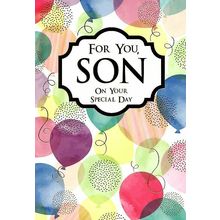 For You Son on Your Special Day - Son Birthday Greeting Card - 00904