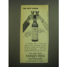 1945 Widmer's Wine Ad - It's holiday time