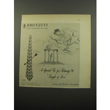1950 Bronzini Temple of Love Tie by Brooke Cadwallader Ad - John Rawlings photo