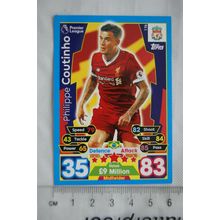 2017/18 Match Attax 176 Philippe Coutinho, Liverpool