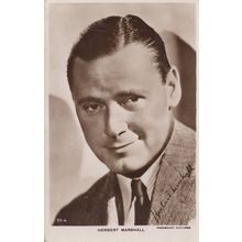 Herbert Marshall Real Photograph Printed Signed Postcard