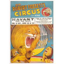 Sir Robert Fossetts Circus Lion Cage Advertising Poster Postcard