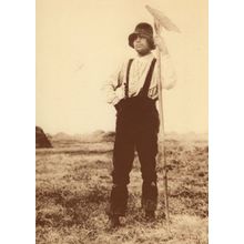 Man With A Rake Norwich Collection Postcard
