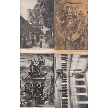 Subiaco Sacro Speco Gardens 4x Italian Religious Old Postcard s
