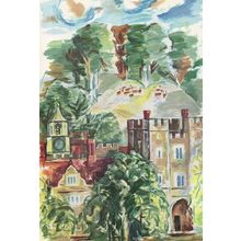 Country Houses London 1950s Transport Painting Poster Postcard