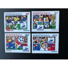 Sénégal 1998 Mi. 1559 - 1562 FIFA Football Coupe du Monde 98 France Footix