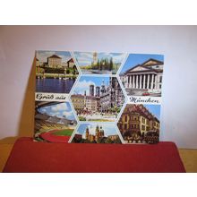 multiview, MUNCHEN, MUNICH GERMANY used postcard 1979 pm =
