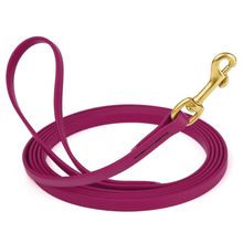 Dog Pet Leash Magenta Pink w/ Brass Hardware W 1/2" - L20'