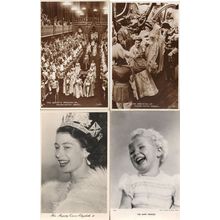 Queen Elizabeth II The Happy Princess Tucks Valentines Royal 4x Old RPC Postcard