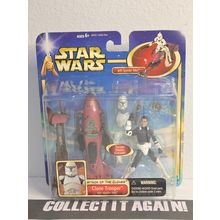 Star Wars 2002 Saga Deluxe Clone Trooper with Speeder Bike c80-1