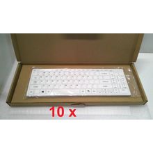 Lot of 10 - NEW HP WIRED USB KEYBOARD 926941-001 White