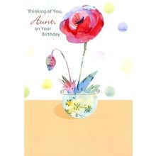 Thinking of You Aunt, On Your Birthday - Birthday Greeting Card - 1920C