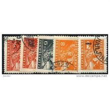 1945/1946 5 different values - #532 fine used (o)