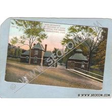 CT Middletown Postcard Main Entrance To Grounds Of Conn Hospital For Insan~1435