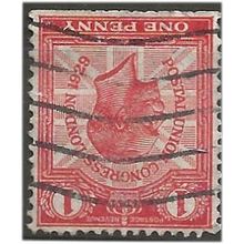 1929 SG435wi 1d Scarlet PUC Wmk Inverted Good Used ..