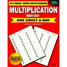 Multiplication Made Easy - Fast Learning Memory Booster Workbook One Sheet A Day