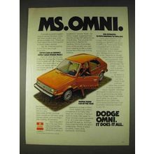 1978 Dodge Omni Ad - Ms. Omni