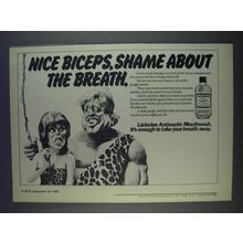 1980 Listerine Antiseptic Ad - Nice Biceps