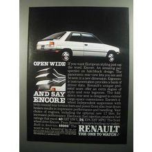 1984 Renault Encore Ad - Open Wide