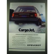 1986 Peugeot 505 Turbo Wagon Ad - Cargo Jet