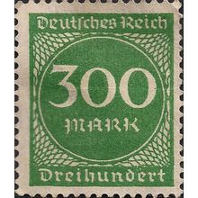 GERMANY, EMPIRE, number in circle, green 1923, 300M
