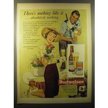 1950 Budweiser Beer Advertisement - Gardening