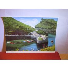 THE HARBOUR, BOSCASTLE, CORNWALL . unused postcard by John Hinde dated 1970 =