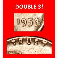 DISCOVERY WHEAT PENNY 1909-1958: USA★1 CENT 1953 DOUBLE 3★LOW START★NO RESERVE