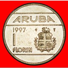 Ⰶ NETHERLANDS (1986-2013): ARUBA ★ 1 FLORIN 1997! BEATRIX ★LOW START★NO RESERVE