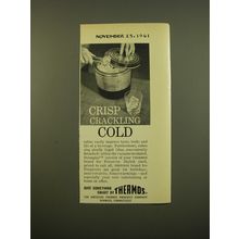 1961 Thermos Ice Preserver Advertisement - Crisp Crackling Cold