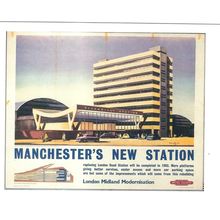 UK RAIL ADVERTISING BRITISH RAILWAYS MANCHESTER'S NEW STATION CARD NO 10319226