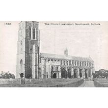 The Church (exterior}, Suffolk : Pawsey printed postcard 1522