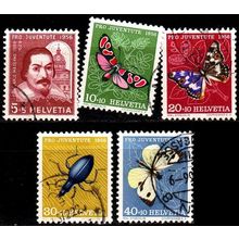 SCHWEIZ SWITZERLAND [1956] MiNr 0632-36 ( O/used ) [01] Pro Juventute
