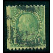 Used 597 1c Benjamin Franklin Barely Clears M09803