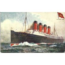 Cunard RMS LUSITANIA Tuck Oilette Postcard (9268)