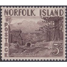 Norfolk Island 1953 5/- Bloody Bridge