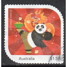 2024 DREAMWORKS, 'KUNG FU PANDA 4', USED SELF-ADHESIVE MYSTAMP. 5/6