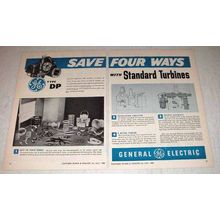 1950 General Electric DP Turbines Ad - Save Four Ways