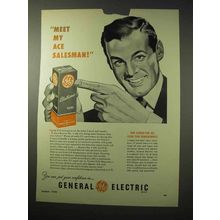 1950 General Electric Electronic Tube Ad - Ace Salesman