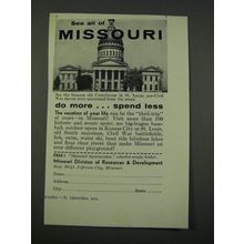 1960 Missouri Tourism Ad - See All of Missouri