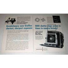 1960 Graflex Super Speed Graphic Camera Ad - Action