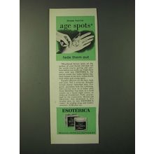 1960 Mitchum Esoterica Ad - Those horrid age spots fade them out