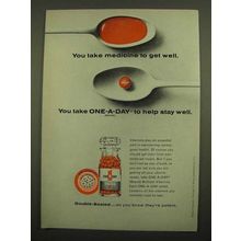 1965 One-A-Day Vitamins Ad - Take Medicine to Get Well