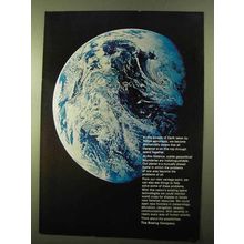 1970 Boeing Company Ad - Picture of Earth Taken by NASA