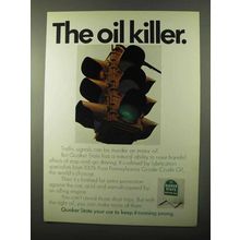 1971 Quaker State Motor Oil Ad - The Oil Killer