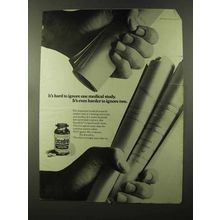 1973 Excedrin Medicine Ad - Hard To Ignore Study